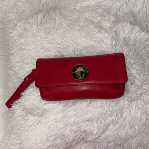 Kate Spade Christie Street Wristlet Purse - Red Leather